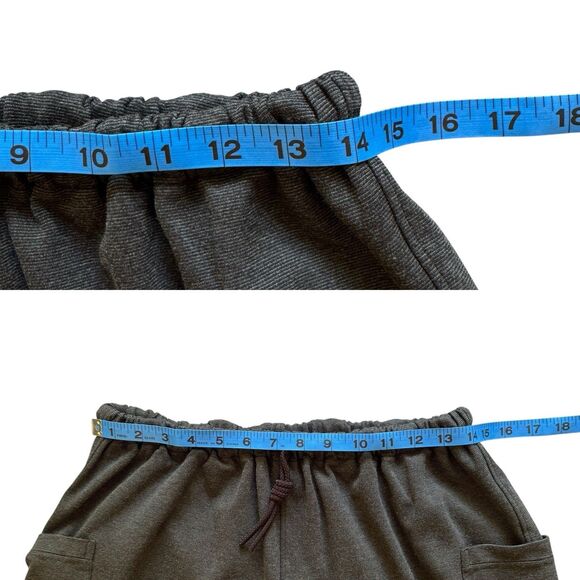 Sou Sou Pants Size L Japan Black Gray Stripe Tapered Pull On Enyu Sanyutei - Picture 4 of 13